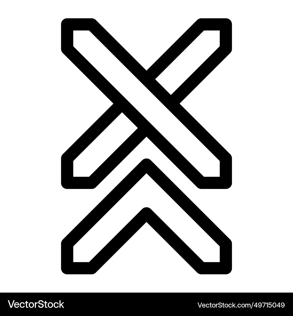 Rail system with multiple parallel lines vector image