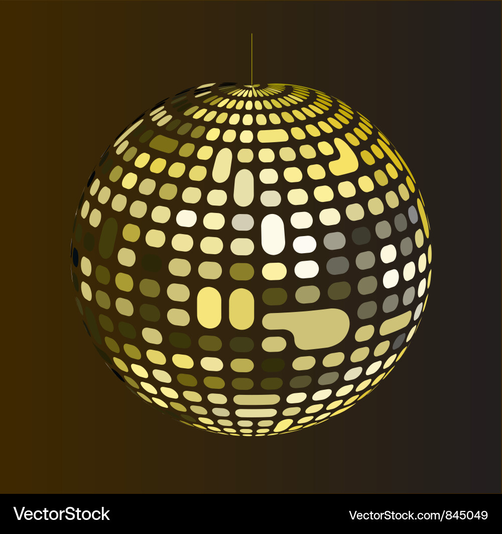 Retro Disco Ball Vector Image