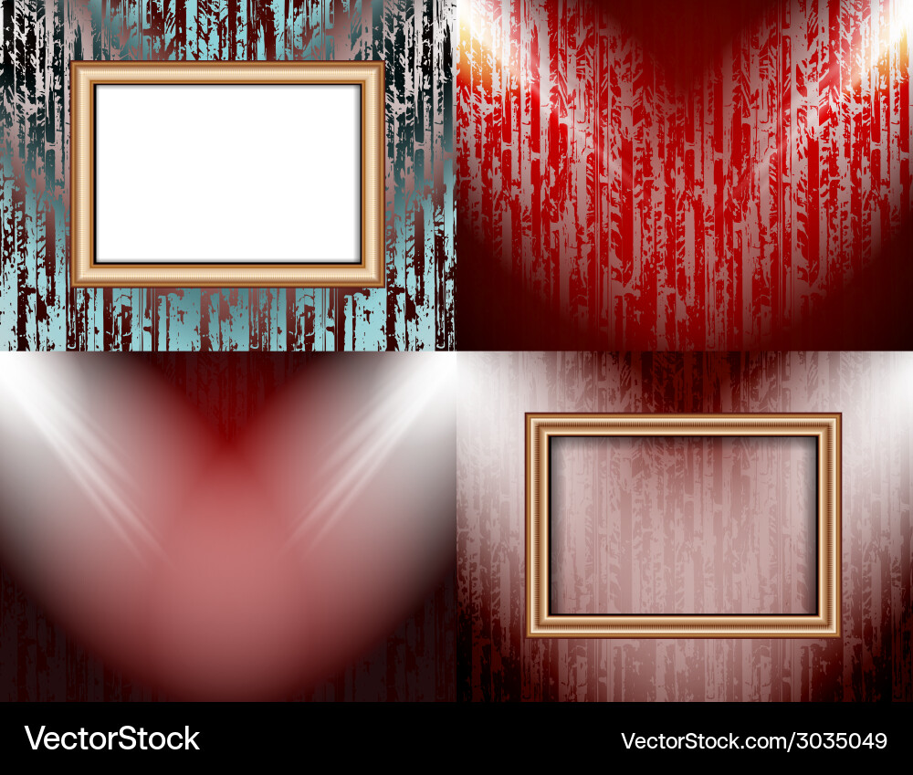 Set of colorful abstract backgrounds and frames Vector Image