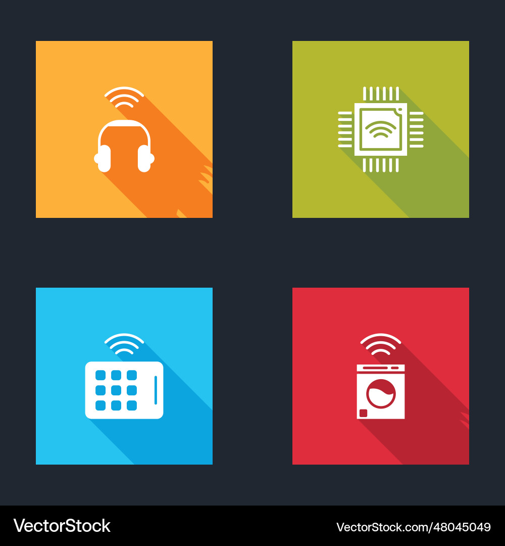 Set smart headphones processor with microcircuits Set smart headphones processor with microcircuits Vector Image
