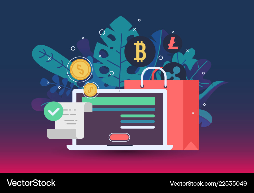 Web payment icon in flat style the internet store Web payment icon in flat style the internet store vector image