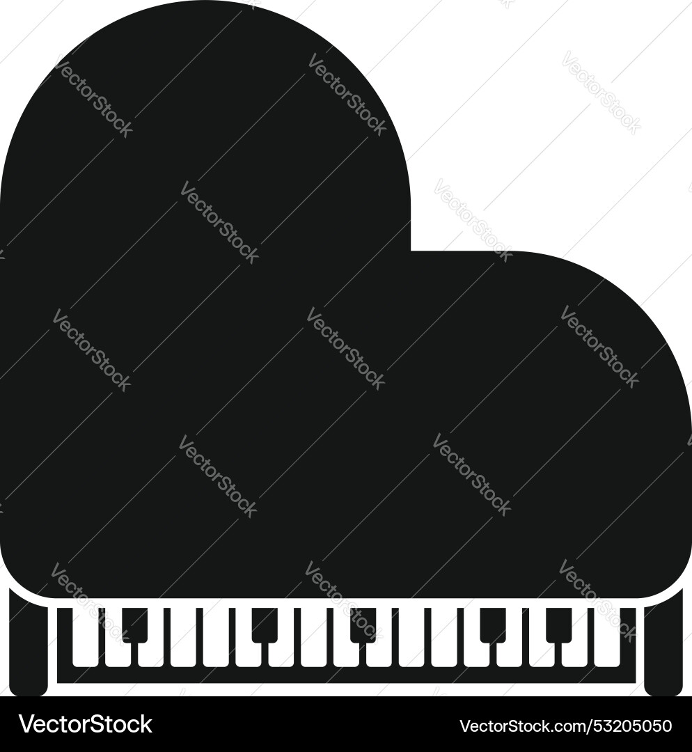Black grand piano silhouette playing classical Black grand piano silhouette playing classical vector image