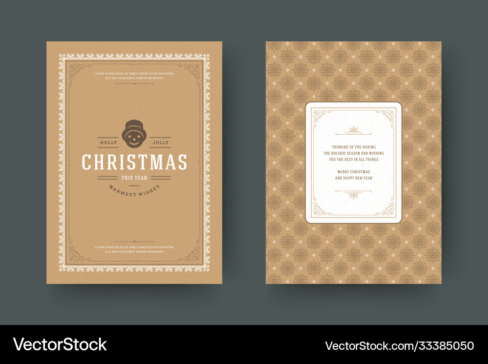 Christmas greeting card design template Christmas greeting card design template vector image