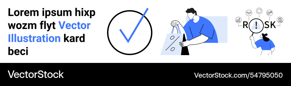 Emphasizing text with icons and characters Emphasizing text with icons and characters vector image