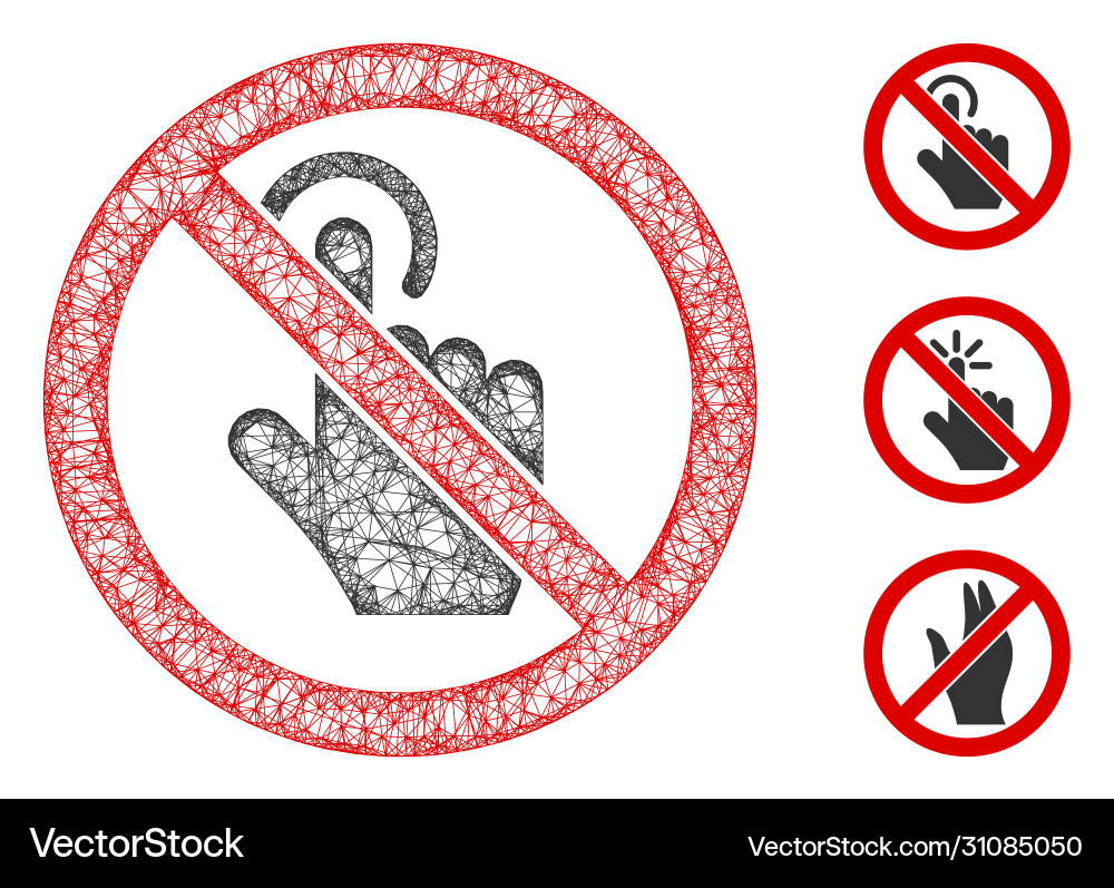 No click polygonal web mesh Vector Image