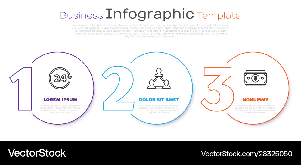 Set line clock 24 hours project team base Set line clock 24 hours project team base Vector Image