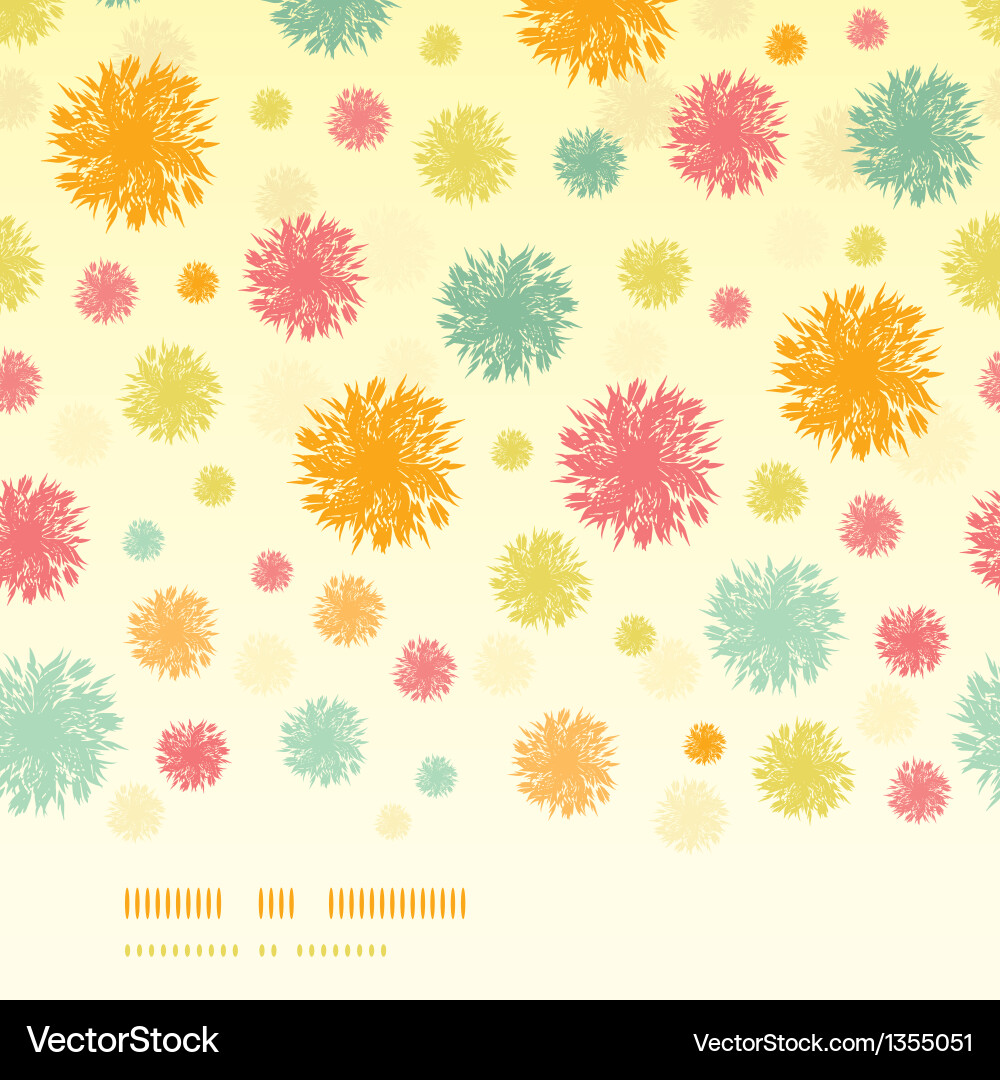 Abstract fluffy shapes horizontal seamless pattern vector image
