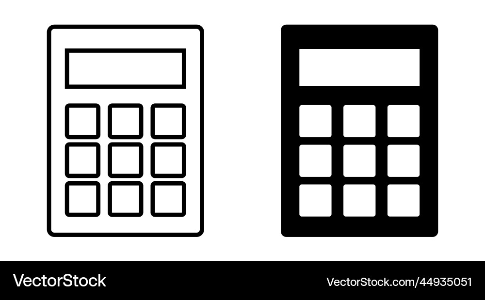 Calculator icon set or calculation accounting Vector Image