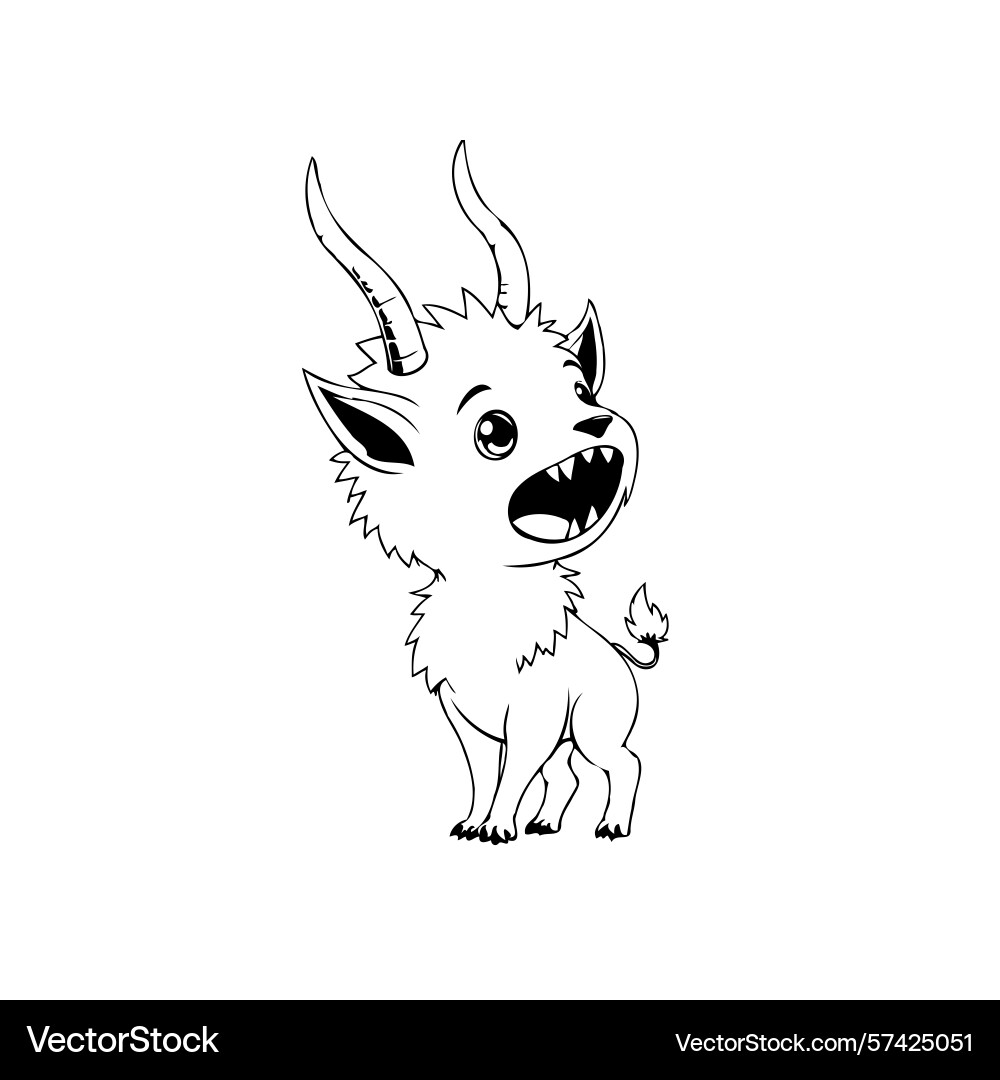 Charming mythical creature with intricate line Vector Image