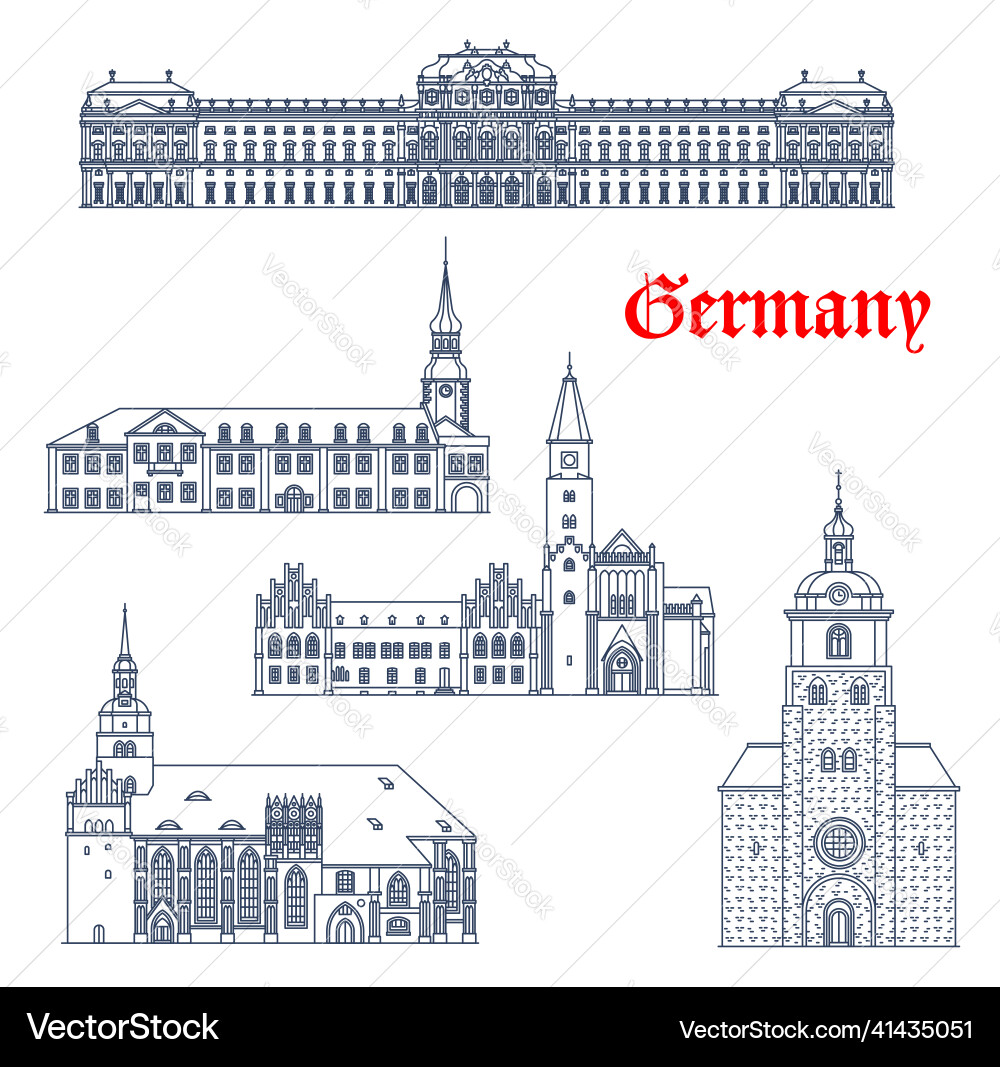 Deutsche Gebäude wurzburg brandenburg Kathedralen Deutsche Gebäude wurzburg brandenburg Kathedralen vektorbild