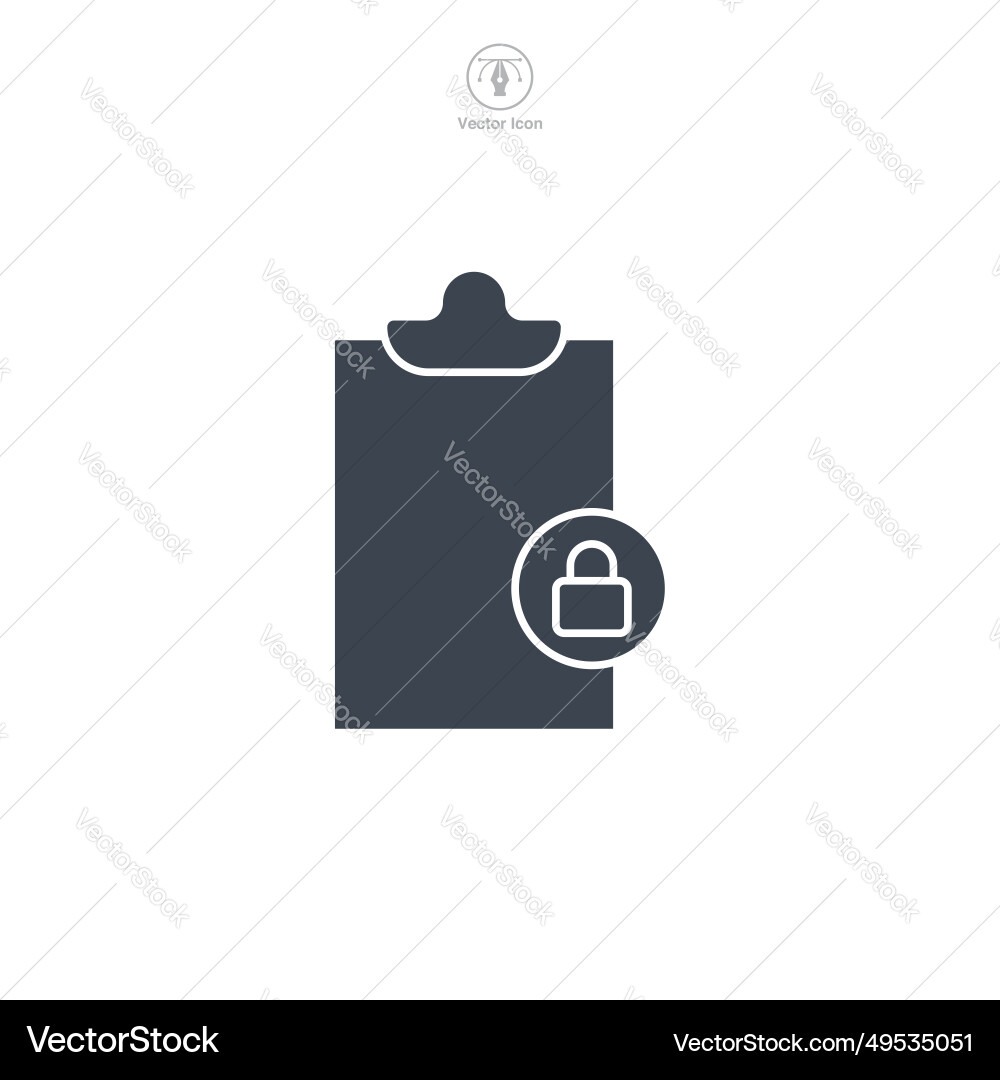 Document with lock data security icon symbol Document with lock data security icon symbol vector image