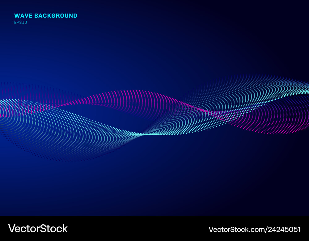 Dynamic Particle Wave Background vector image