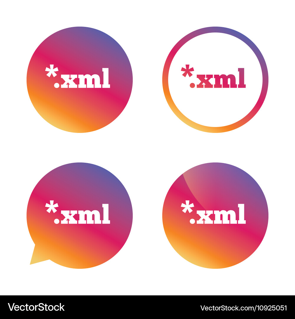File document icon download xml button vector image
