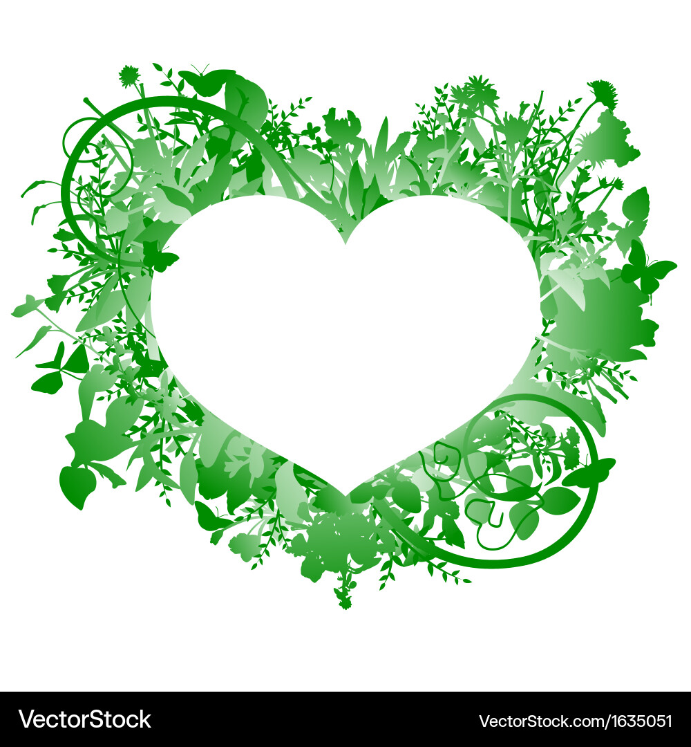 Frame in form of heart Vector Image
