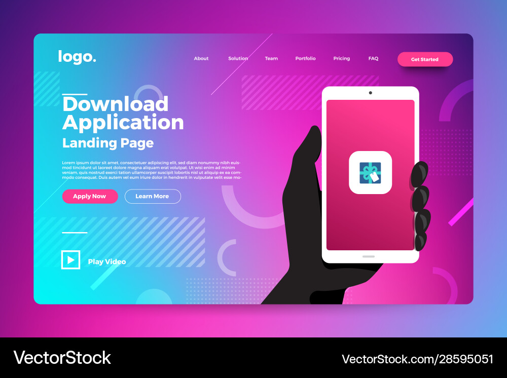 Landing page abstract background Landing page abstract background vector image