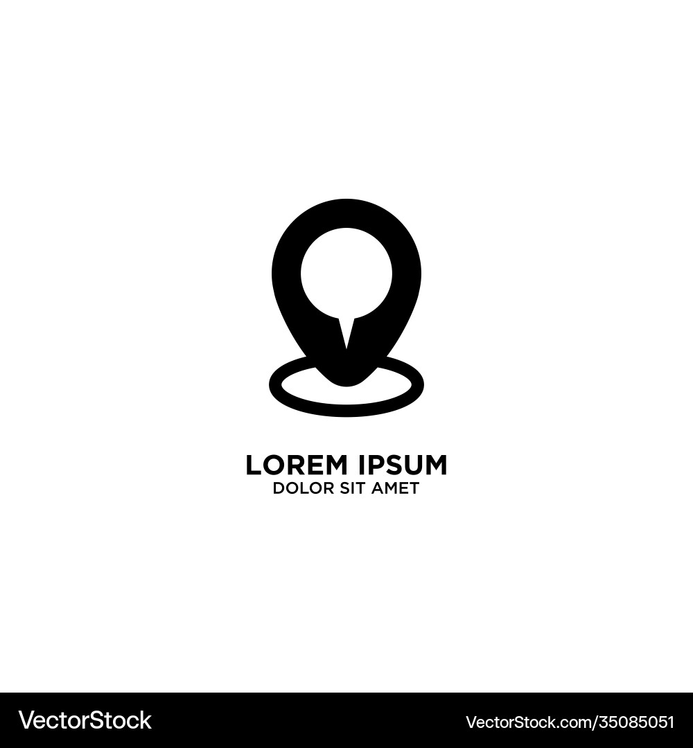 Map location pointer navigation pin sign isolated vector image