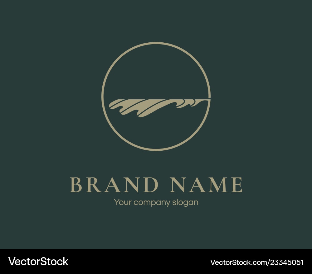 Oak leaf logo design silhouette creative symbol Vector Image