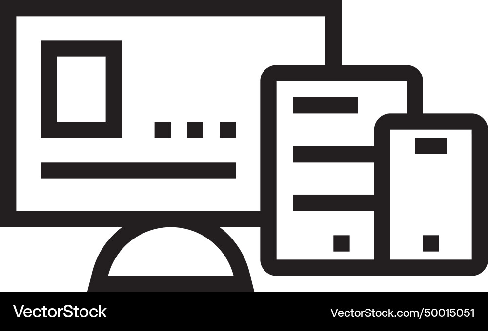 Responsive web icon vector image