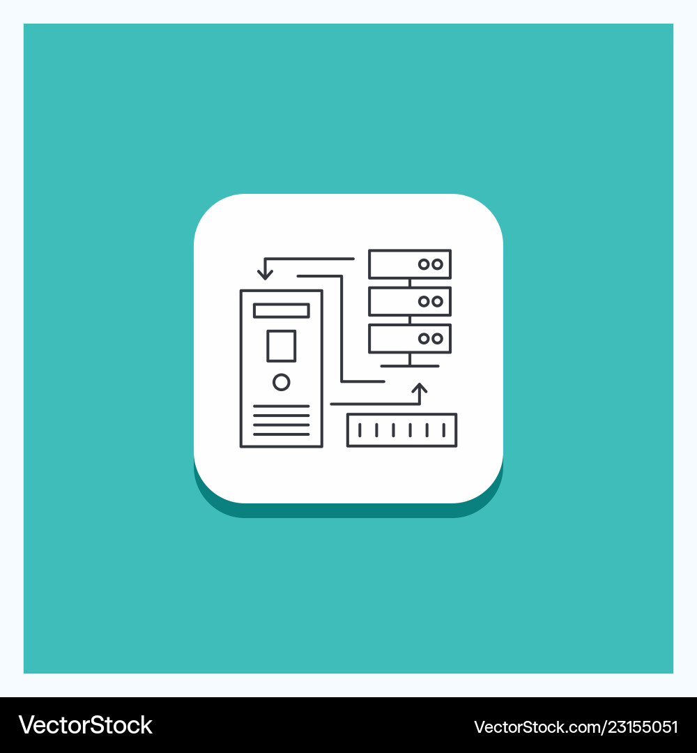 Round button for combination data database Vector Image