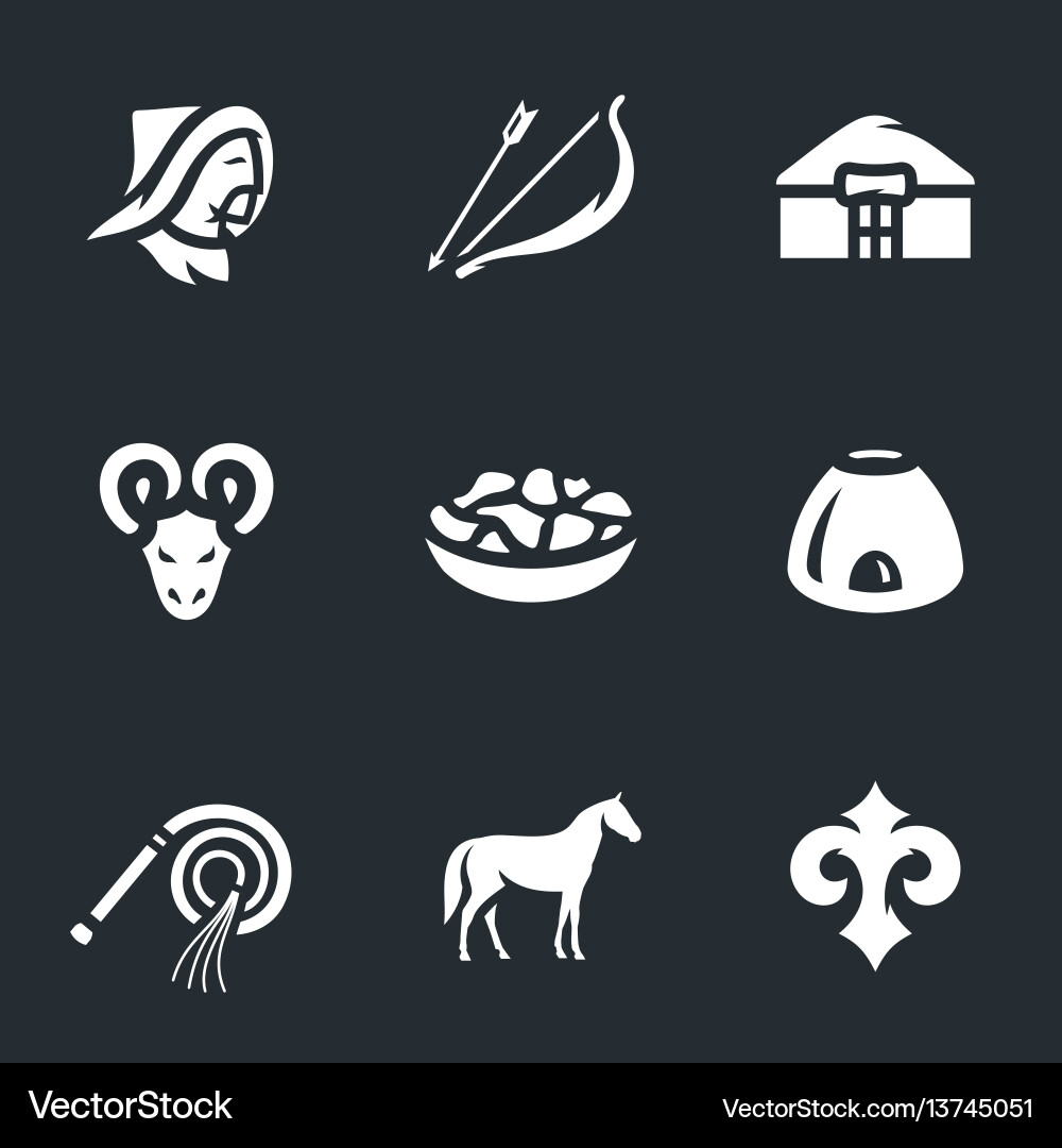 Set of nomad icons Set of nomad icons vector image