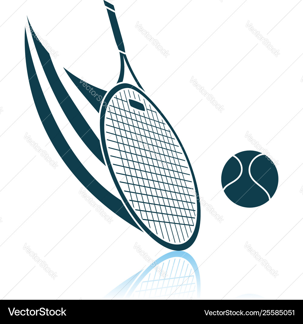 Tennis racket hitting a ball icon Tennis racket hitting a ball icon Vector Image
