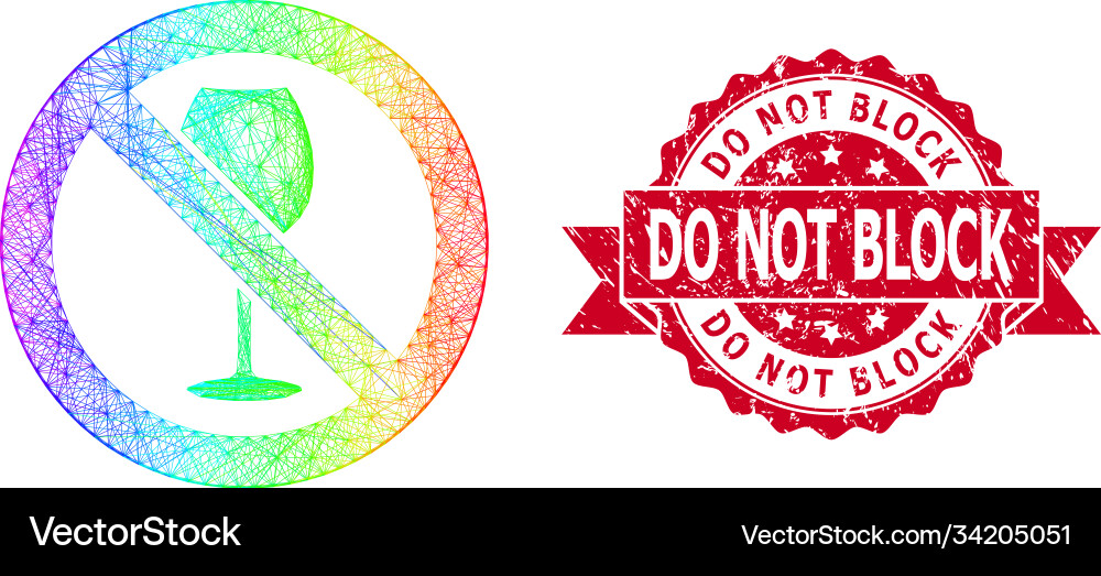 Textured do not block seal and lgbt colored net Textured do not block seal and lgbt colored net Vector Image