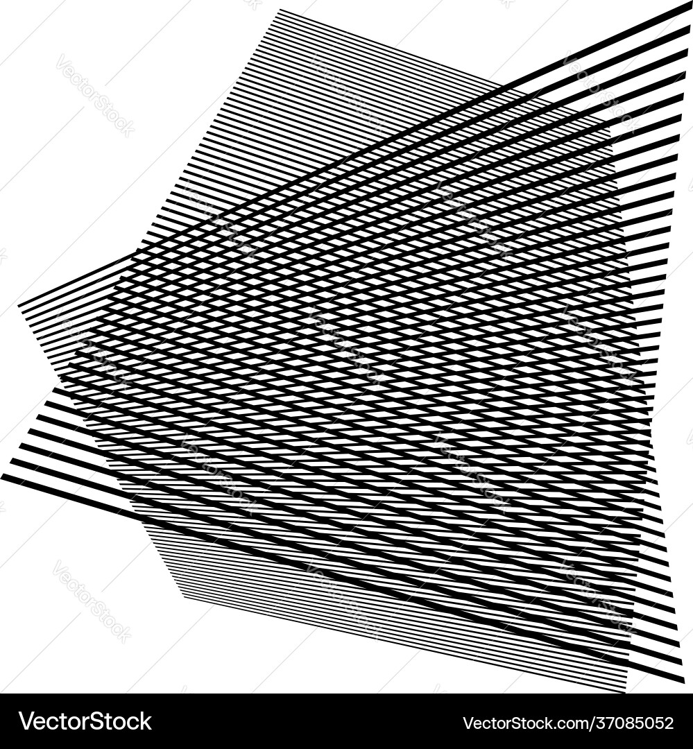 3d moire grid mesh tilted skew intersecting lines 3d moire grid mesh tilted skew intersecting lines Vector Image