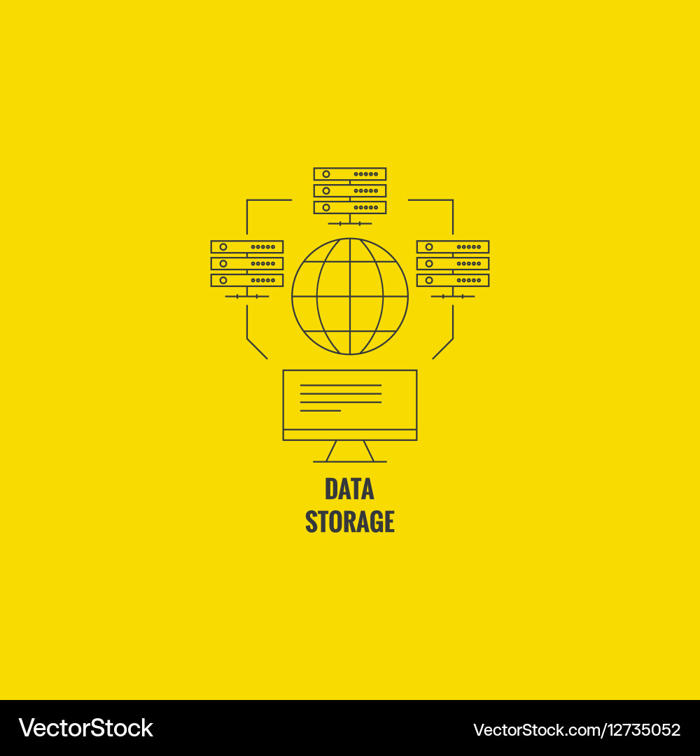 Abstract background with a network server vector image