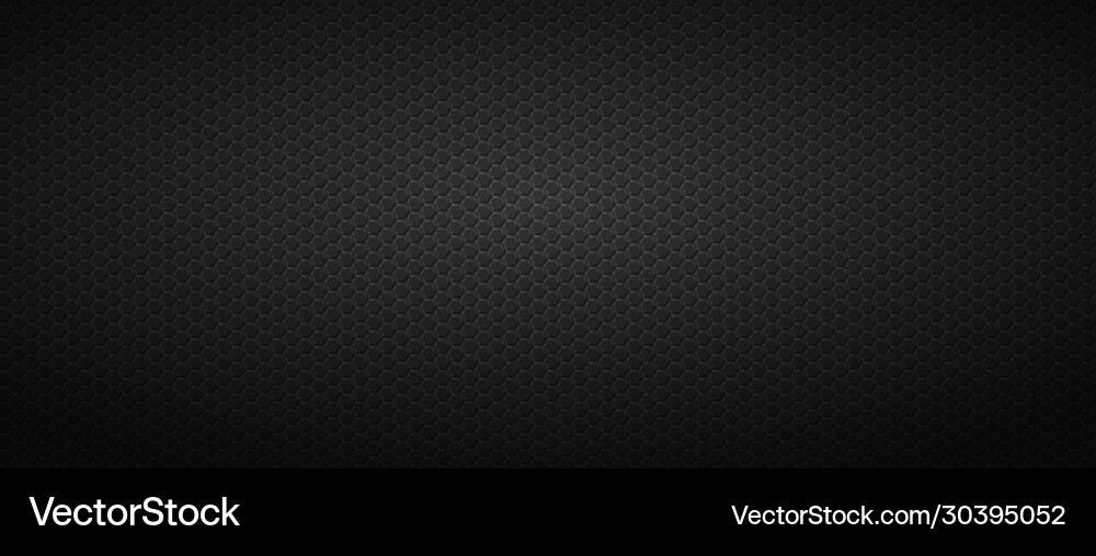 Black mosaic backdrop with hexagonal tiling vector image