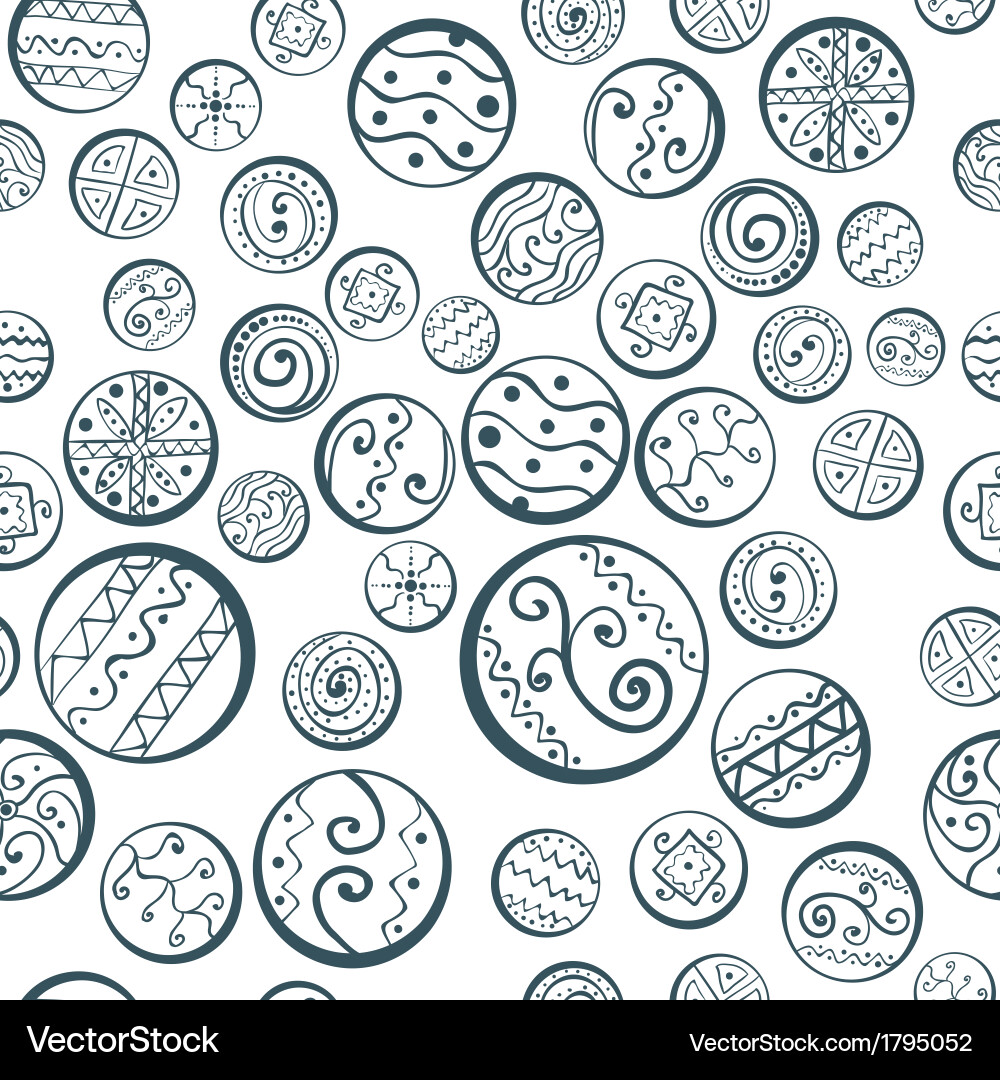 Circles abstract seamless pattern background Vector Image