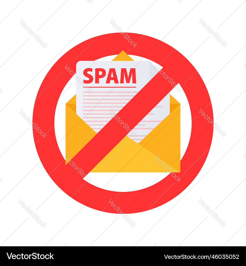 Email spamming attack box hacking spam Vector Image