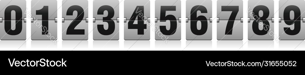 Flip countdown counter timer vector image