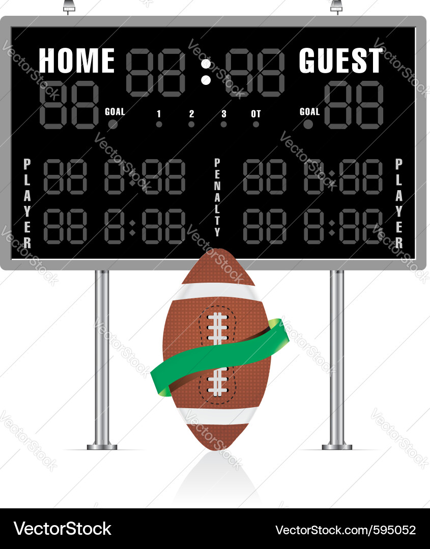Football Scoreboard - American Sports Vector Image
