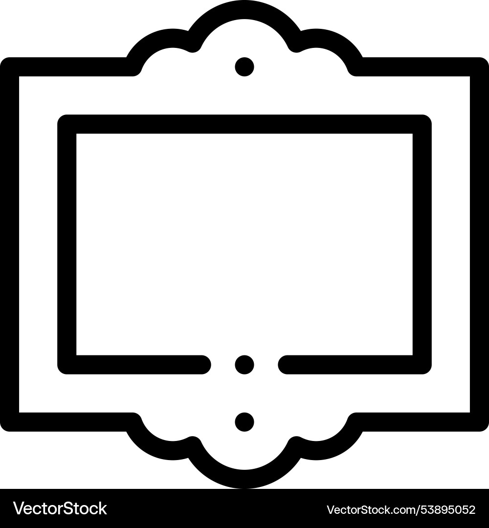 Frame icon thin linear style design isolated Frame icon thin linear style design isolated vector image