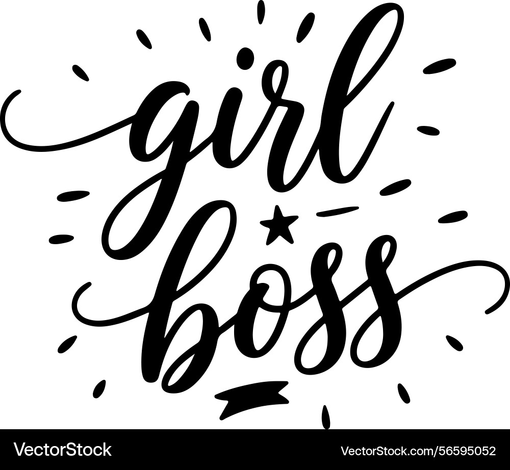 Girl boss design isolated on white background Vector Image