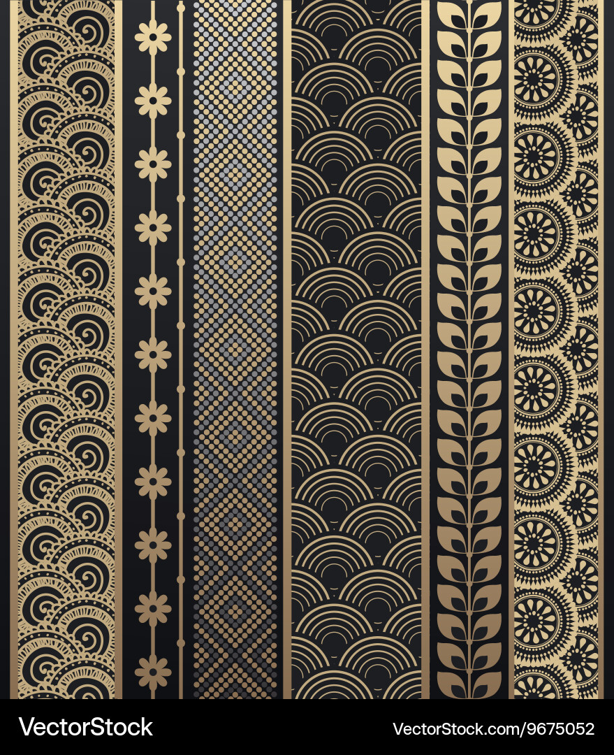 Golden Stripe Pattern vector image