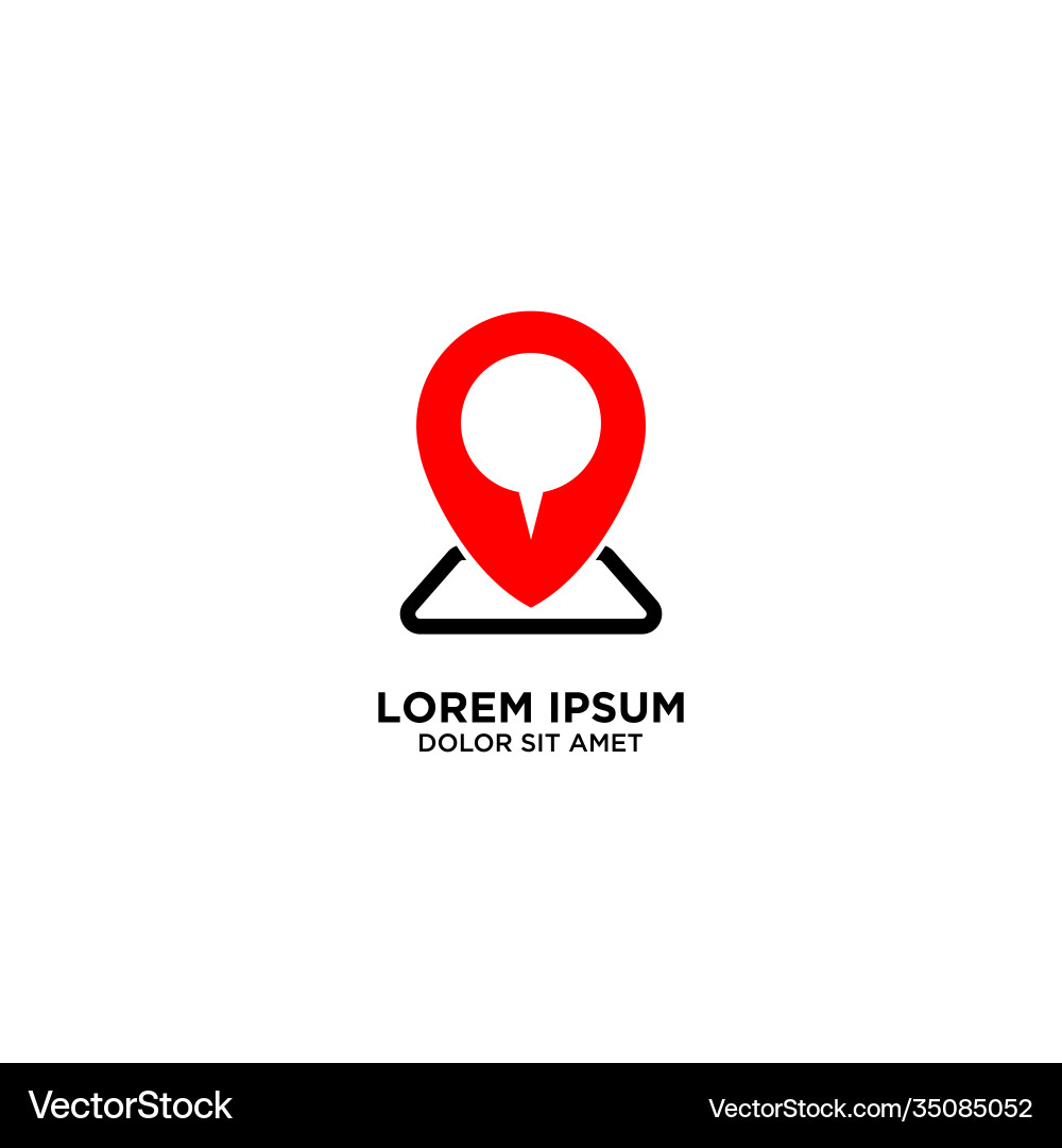 Map location pointer navigation pin sign isolated vector image