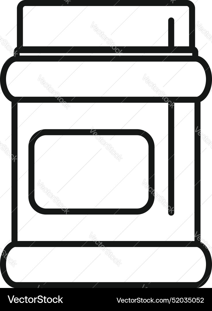 Plastic jar packaging with lid for bulk products Vector Image