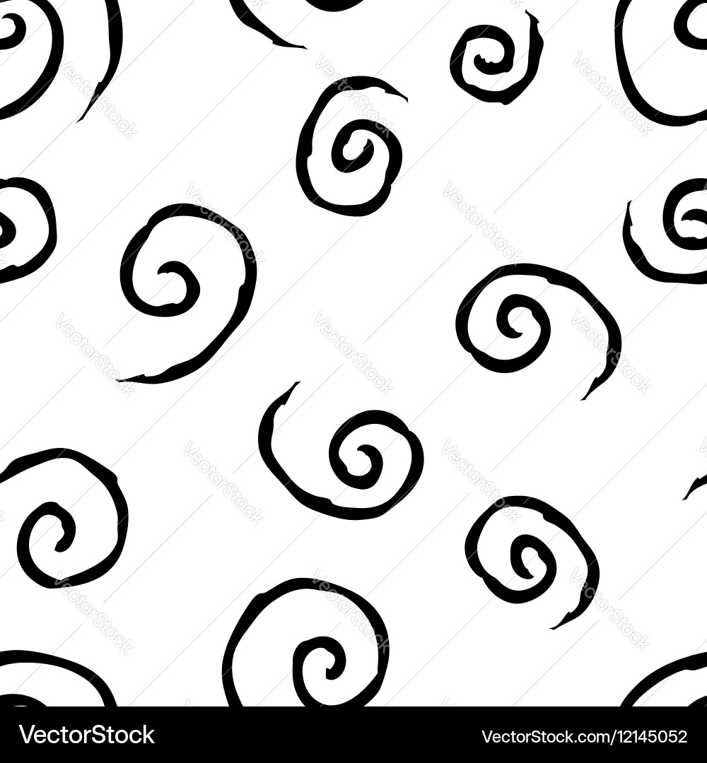 Seamless pattern with spiral curls Vector Image
