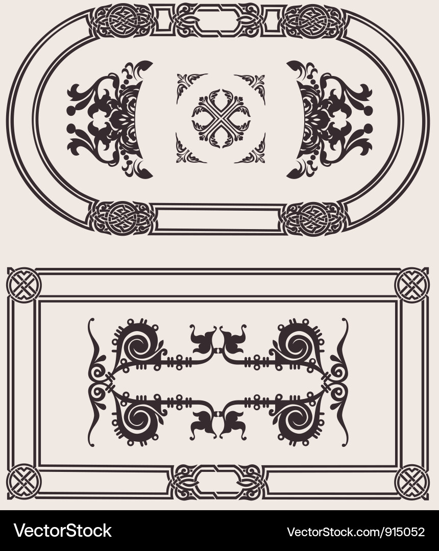 Set of frames Vector Image