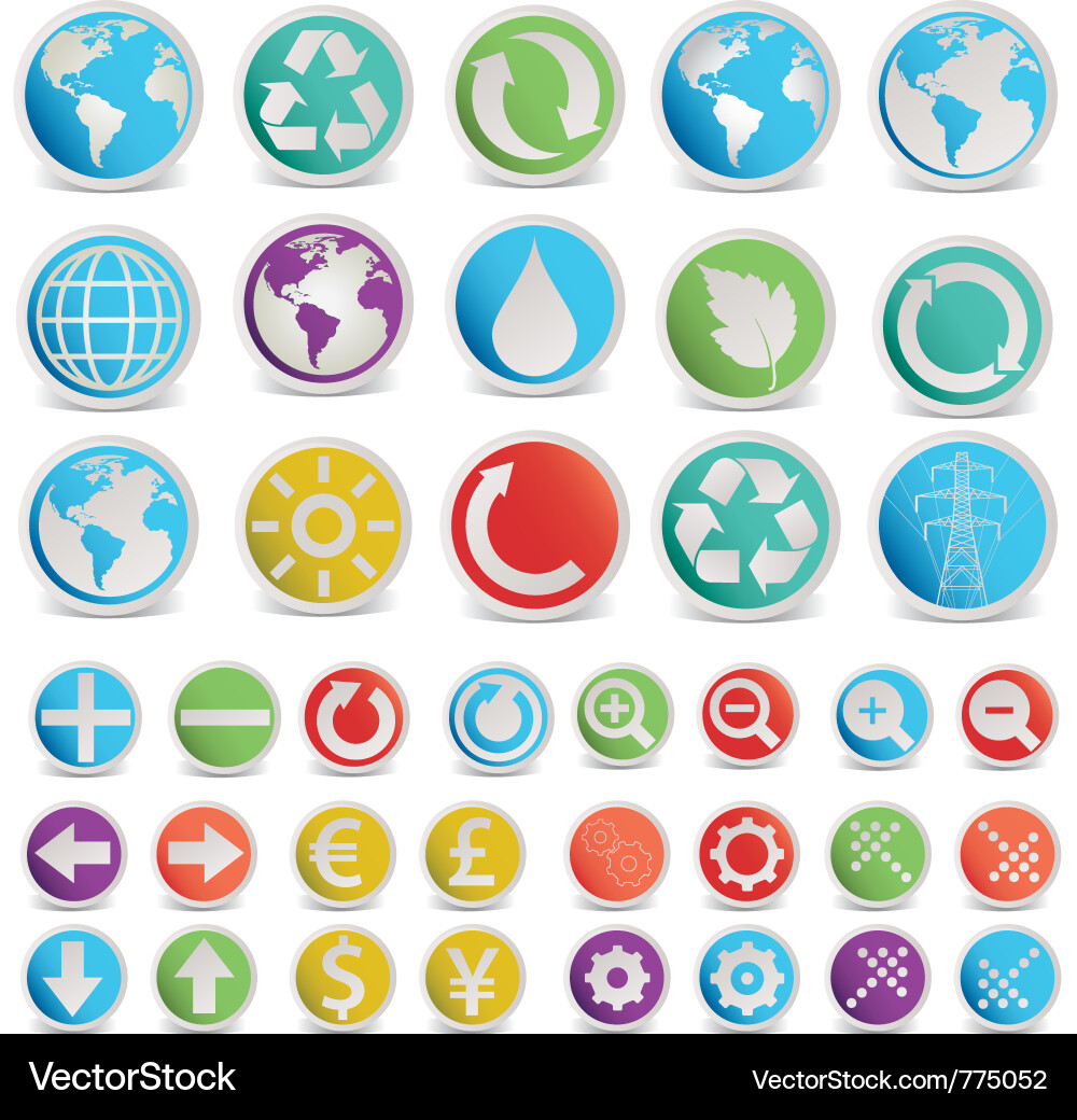 Set various forms symbols vector image