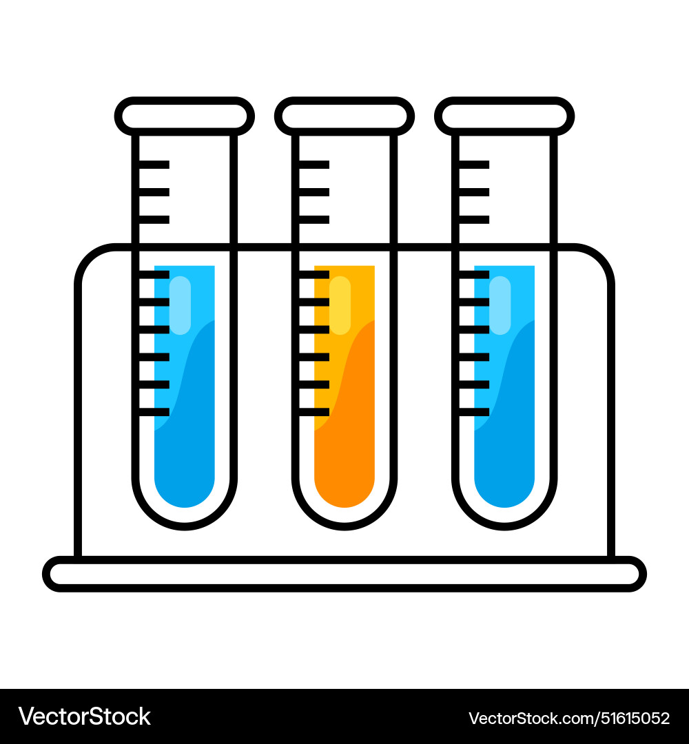Test tubes icon science item medical concept Test tubes icon science item medical concept vector image