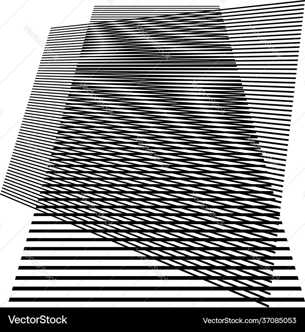 3d moire grid mesh tilted skew intersecting lines 3d moire grid mesh tilted skew intersecting lines Vector Image