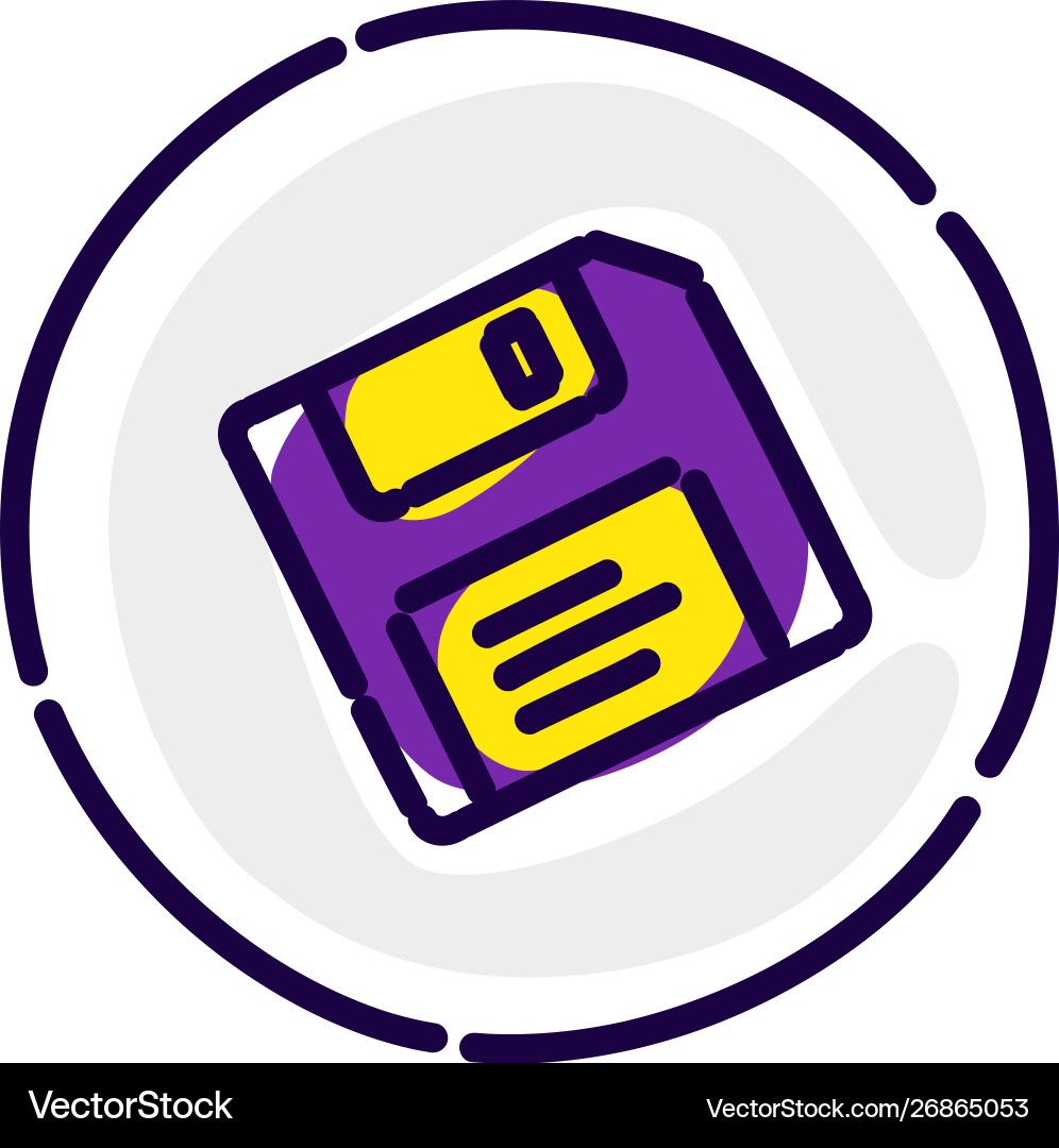 A floppy disk for computer flat icon A floppy disk for computer flat icon Vector Image