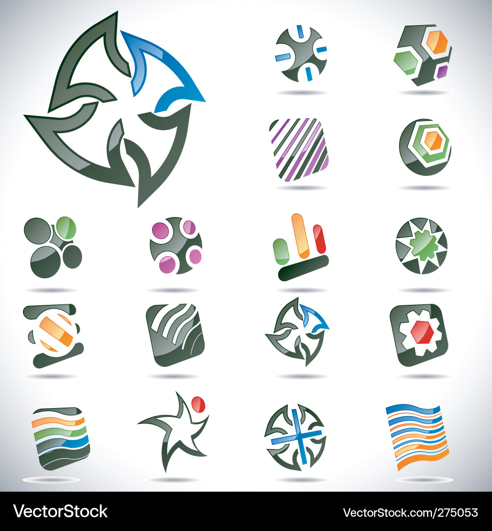 Colorful Abstract Shapes vector image