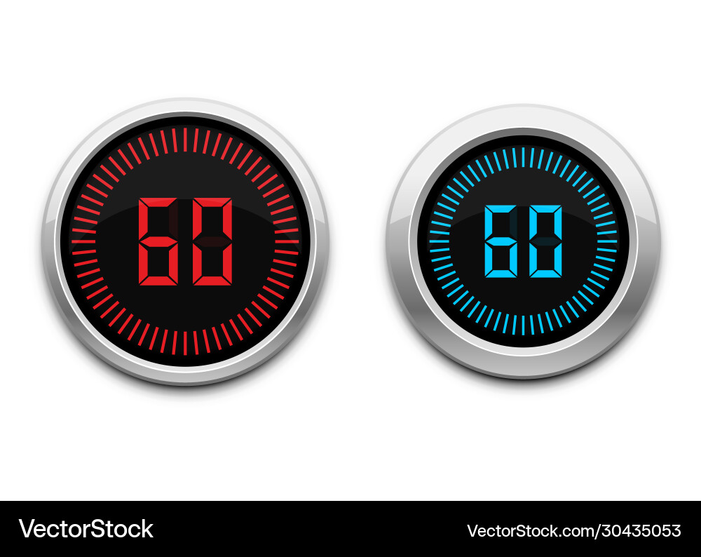 Digital Timer Display Vector Image