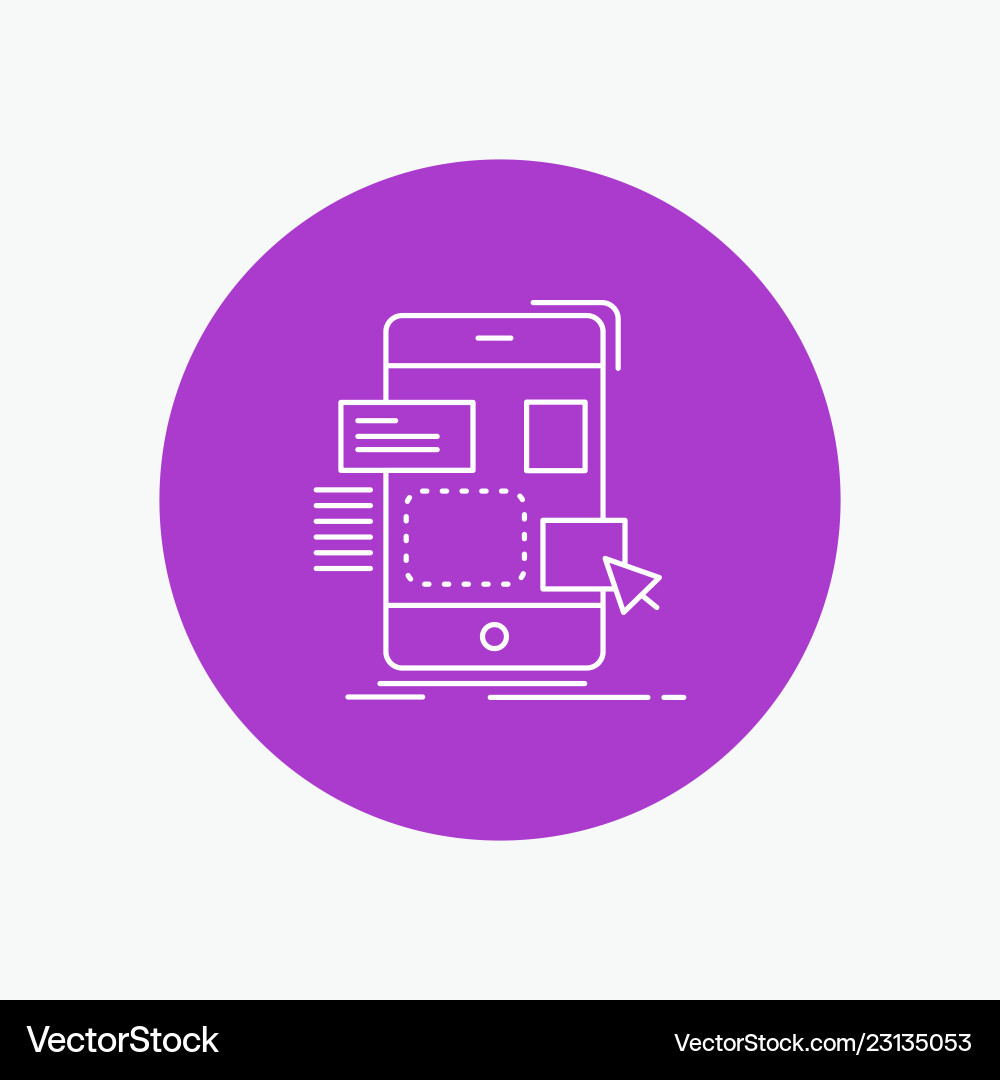 Drag mobile design ui ux white line icon Drag mobile design ui ux white line icon vector image