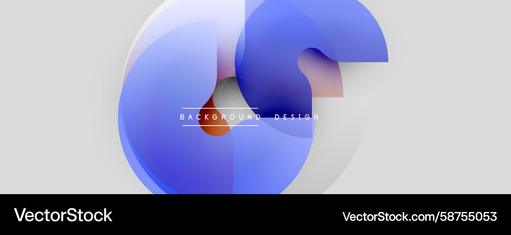 Dynamic Blue Shape Overlap Vector Image