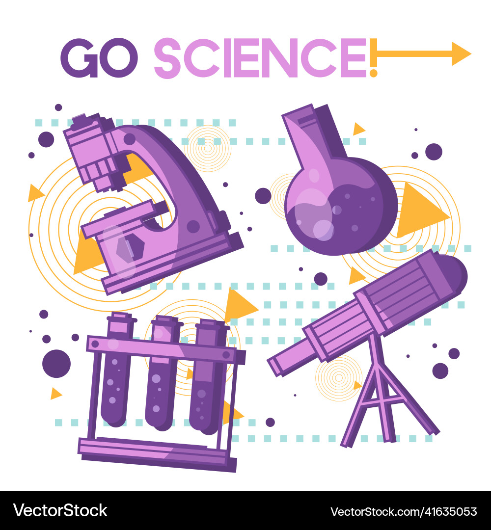 Everyday objects go science Vector Image