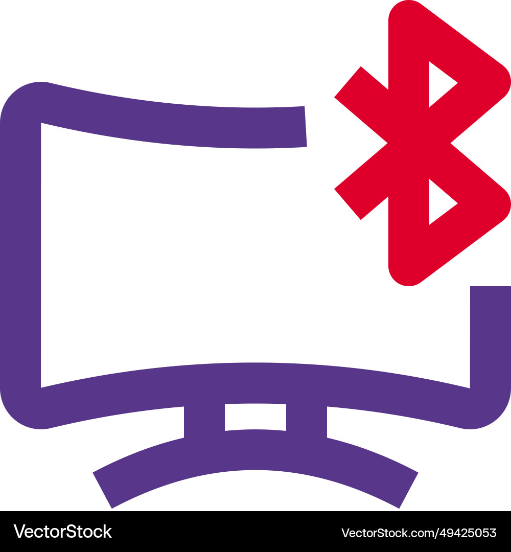 Full resolution screen connected with bluetooth vector image